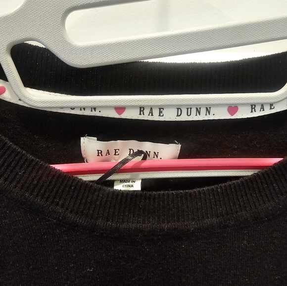 NWT! Rae Dunn Black Puff Sleeve “LOVE” Sweater XL - Picture 4 of 12